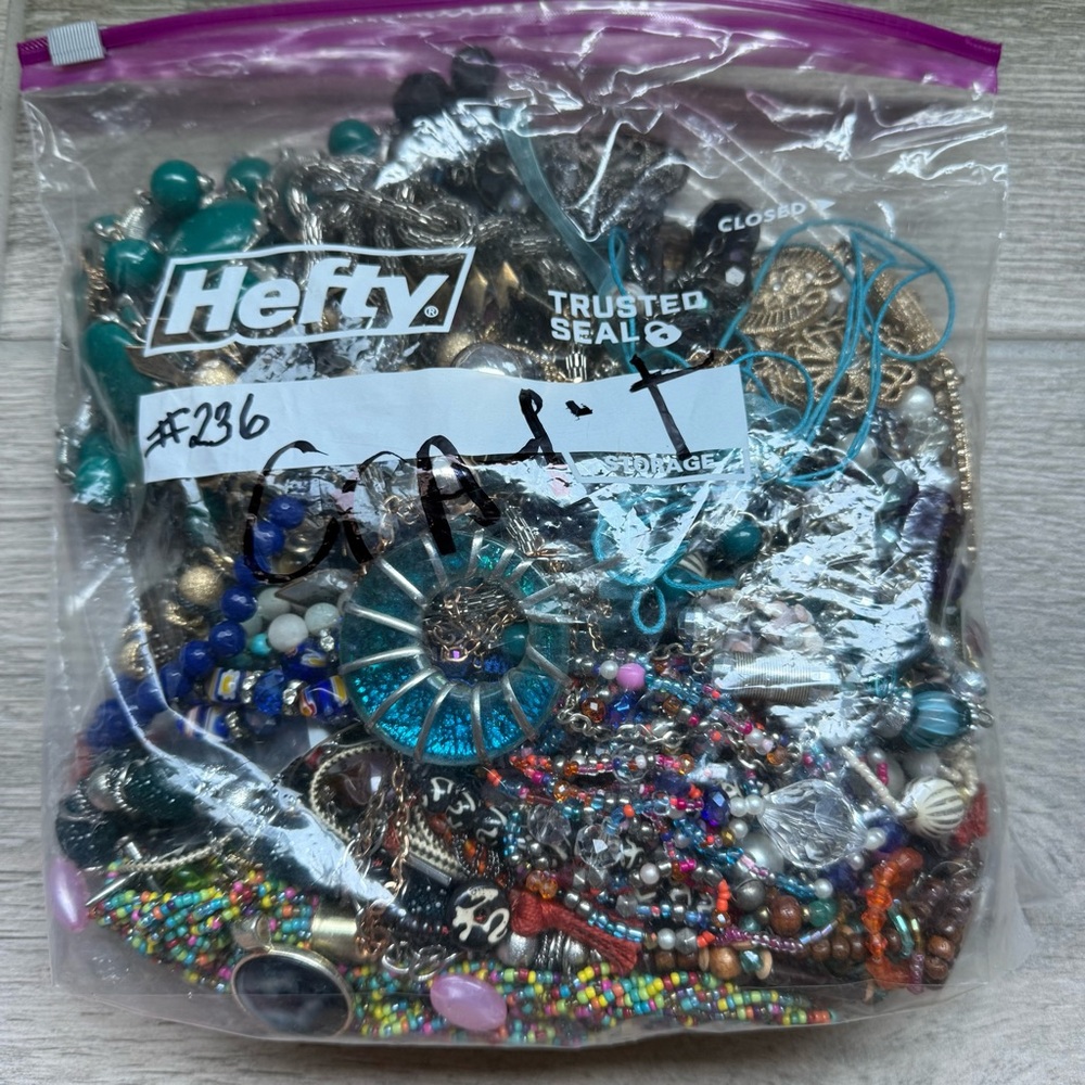 3lb 10oz Craft Jewelry Jar Bundle Bag Craft Repurpose Repair Beads As Is